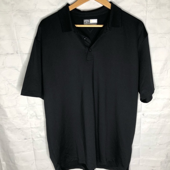 Callaway Opti-Dri Golf Polo Shirt Mens Large Black - Picture 1 of 6